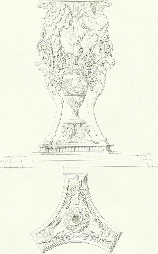 An illustration from Collezione di soggetti ornamentali ed architettonici inventati e disegnati da Domenico Moglia, 1837, leaf 38