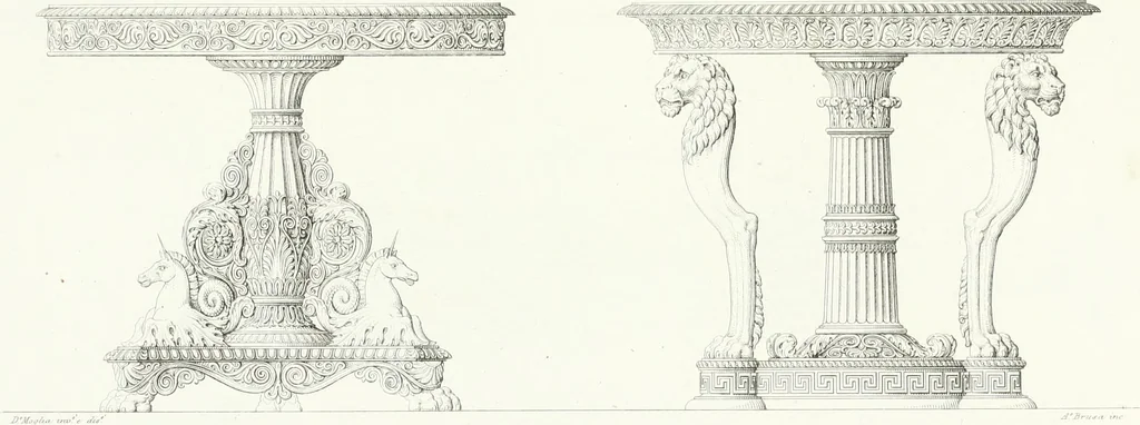 An illustration from Collezione di soggetti ornamentali ed architettonici inventati e disegnati da Domenico Moglia, 1837, leaf 46