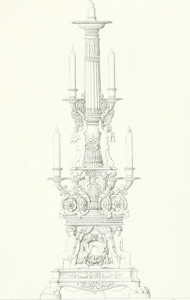 An illustration from Collezione di soggetti ornamentali ed architettonici inventati e disegnati da Domenico Moglia, 1837, leaf 48