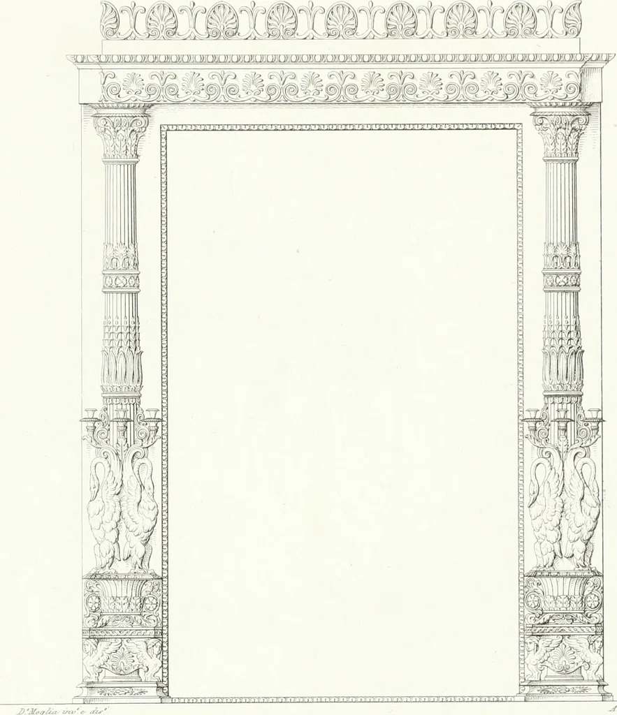 An illustration from Collezione di soggetti ornamentali ed architettonici inventati e disegnati da Domenico Moglia, 1837, leaf 54