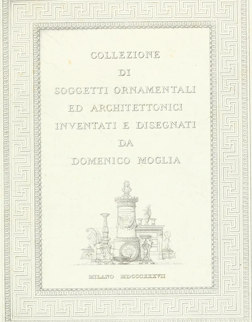 An illustration from Collezione di soggetti ornamentali ed architettonici inventati e disegnati da Domenico Moglia, 1837, leaf 6