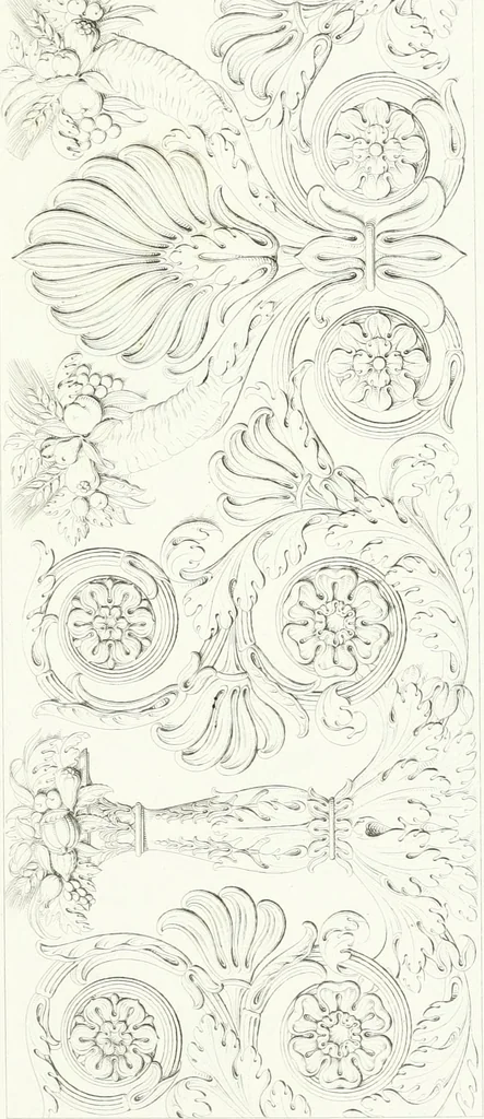 An illustration from Collezione di soggetti ornamentali ed architettonici inventati e disegnati da Domenico Moglia, 1837, leaf 96
