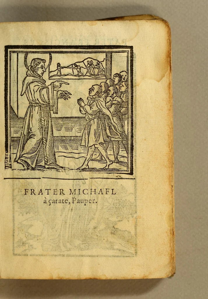 An illustration from Colloquios de la paz, y tranquilidad christiana, en lengua mexicana, 1582, leaf 33
