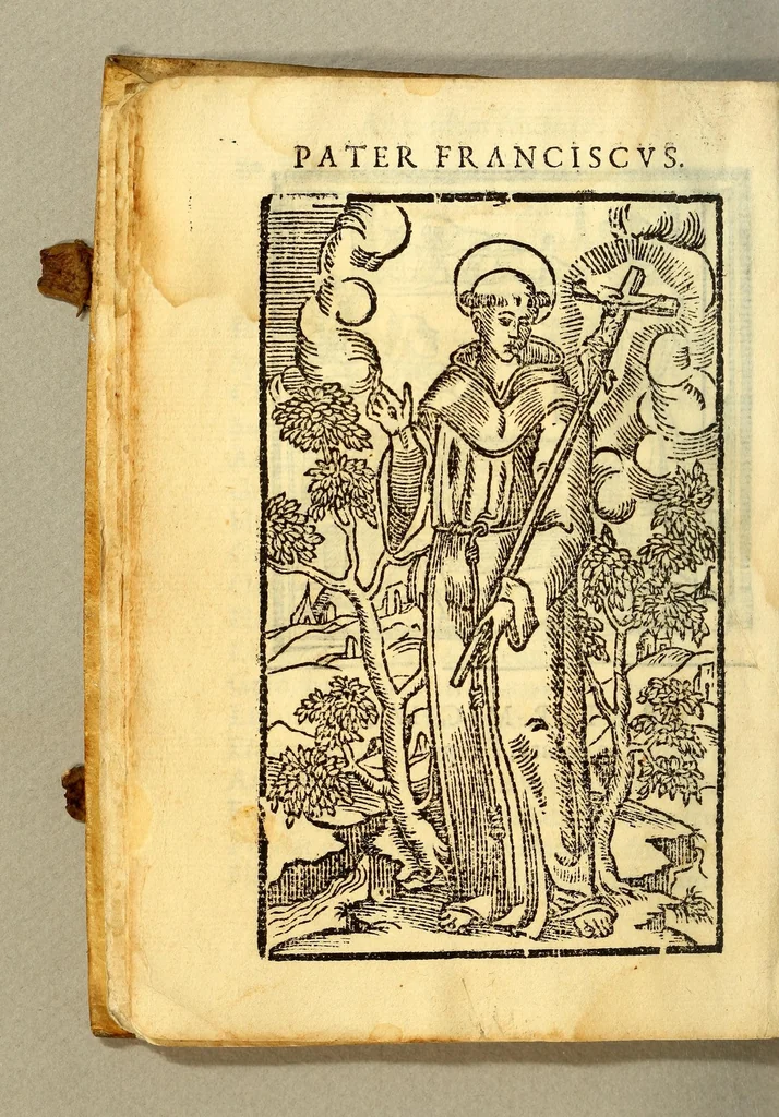 An illustration from Colloquios de la paz, y tranquilidad christiana, en lengua mexicana, 1582, leaf 34