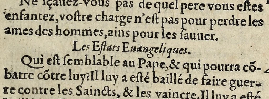 An illustration from Colloqve entre le pape, l'empereur, et autres princes catholiques, & les iesuites. Auec le roy de Boheme, les princes protestans et estats euangeliques d'Allemagne., 1620, leaf 15