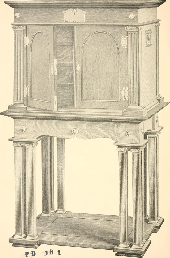 An illustration from The colonial book .., 1908, leaf 77