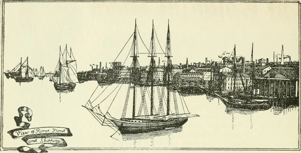 An illustration from The colonial book of the Towle Mfg. Co. Which is intended to delineate and describe some quaint and historic places in Newburyport and vicinity and show the origin and beauty of the colonial pattern of silverware, 1898, leaf 11