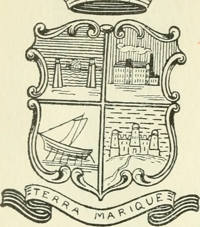 An illustration from The colonial book of the Towle Mfg. Co. Which is intended to delineate and describe some quaint and historic places in Newburyport and vicinity and show the origin and beauty of the colonial pattern of silverware, 1898, leaf 13