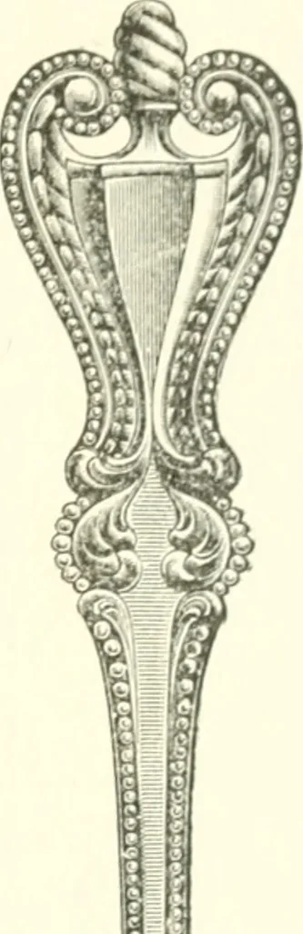 An illustration from The colonial book of the Towle Mfg. Co. Which is intended to delineate and describe some quaint and historic places in Newburyport and vicinity and show the origin and beauty of the colonial pattern of silverware, 1898, leaf 16