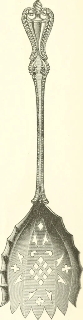 An illustration from The colonial book of the Towle Mfg. Co. Which is intended to delineate and describe some quaint and historic places in Newburyport and vicinity and show the origin and beauty of the colonial pattern of silverware, 1898, leaf 22