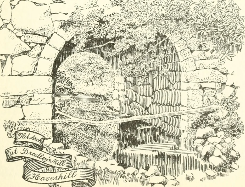 An illustration from The colonial book of the Towle Mfg. Co. Which is intended to delineate and describe some quaint and historic places in Newburyport and vicinity and show the origin and beauty of the colonial pattern of silverware, 1898, leaf 24