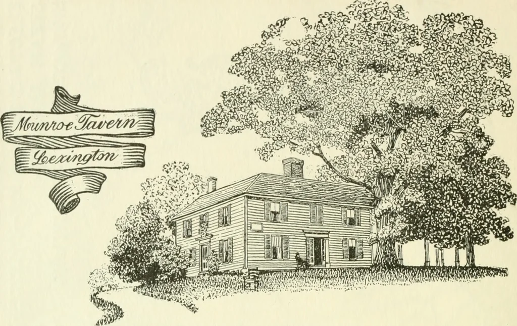 An illustration from The colonial book of the Towle Mfg. Co. Which is intended to delineate and describe some quaint and historic places in Newburyport and vicinity and show the origin and beauty of the colonial pattern of silverware, 1898, leaf 27