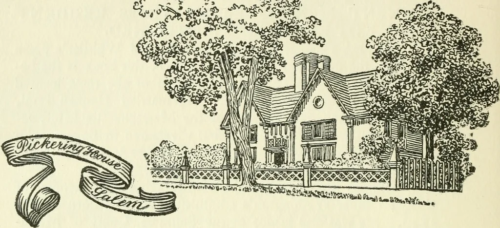 An illustration from The colonial book of the Towle Mfg. Co. Which is intended to delineate and describe some quaint and historic places in Newburyport and vicinity and show the origin and beauty of the colonial pattern of silverware, 1898, leaf 29