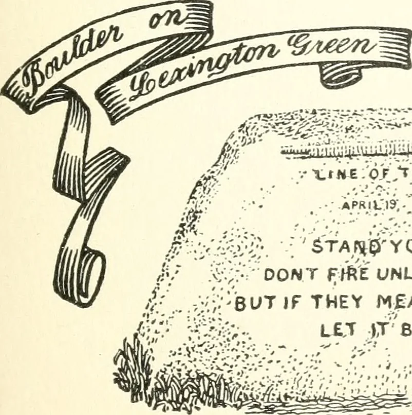 An illustration from The colonial book of the Towle Mfg. Co. Which is intended to delineate and describe some quaint and historic places in Newburyport and vicinity and show the origin and beauty of the colonial pattern of silverware, 1898, leaf 30