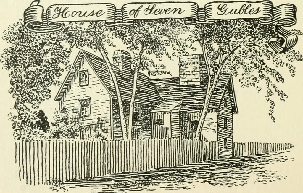 An illustration from The colonial book of the Towle Mfg. Co. Which is intended to delineate and describe some quaint and historic places in Newburyport and vicinity and show the origin and beauty of the colonial pattern of silverware, 1898, leaf 33