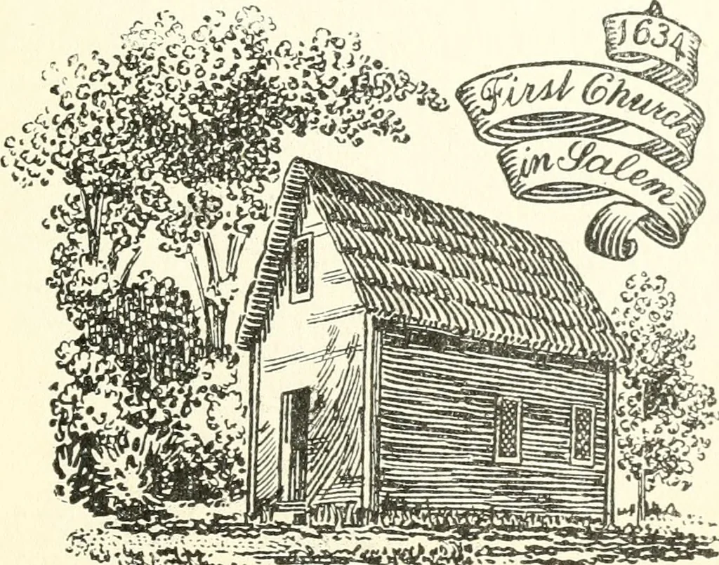 An illustration from The colonial book of the Towle Mfg. Co. Which is intended to delineate and describe some quaint and historic places in Newburyport and vicinity and show the origin and beauty of the colonial pattern of silverware, 1898, leaf 34