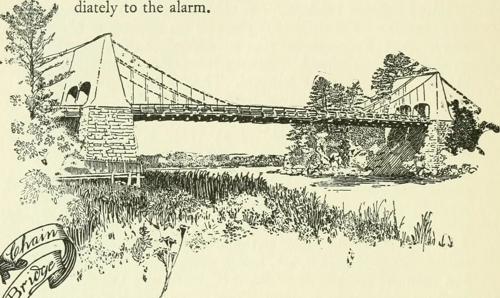 An illustration from The colonial book of the Towle Mfg. Co. Which is intended to delineate and describe some quaint and historic places in Newburyport and vicinity and show the origin and beauty of the colonial pattern of silverware, 1898, leaf 39