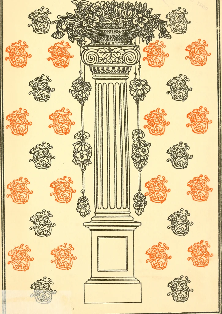 An illustration from The colonial book of the Towle Mfg. Co. Which is intended to delineate and describe some quaint and historic places in Newburyport and vicinity and show the origin and beauty of the colonial pattern of silverware, 1898, leaf 4