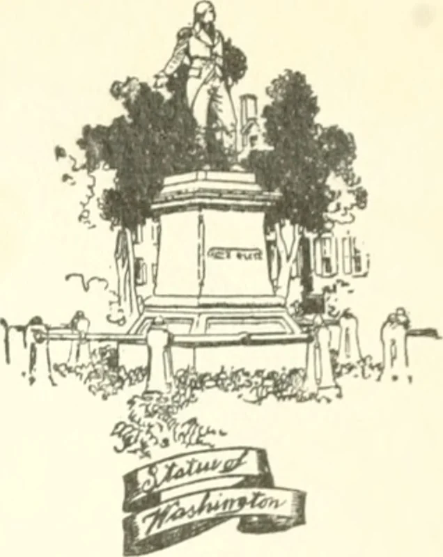 An illustration from The colonial book of the Towle Mfg. Co. Which is intended to delineate and describe some quaint and historic places in Newburyport and vicinity and show the origin and beauty of the colonial pattern of silverware, 1898, leaf 40