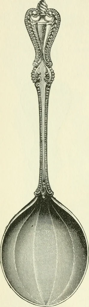 An illustration from The colonial book of the Towle Mfg. Co. Which is intended to delineate and describe some quaint and historic places in Newburyport and vicinity and show the origin and beauty of the colonial pattern of silverware, 1898, leaf 41