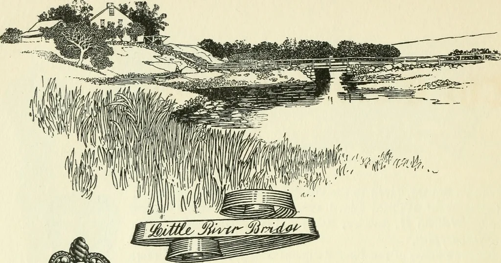 An illustration from The colonial book of the Towle Mfg. Co. Which is intended to delineate and describe some quaint and historic places in Newburyport and vicinity and show the origin and beauty of the colonial pattern of silverware, 1898, leaf 43