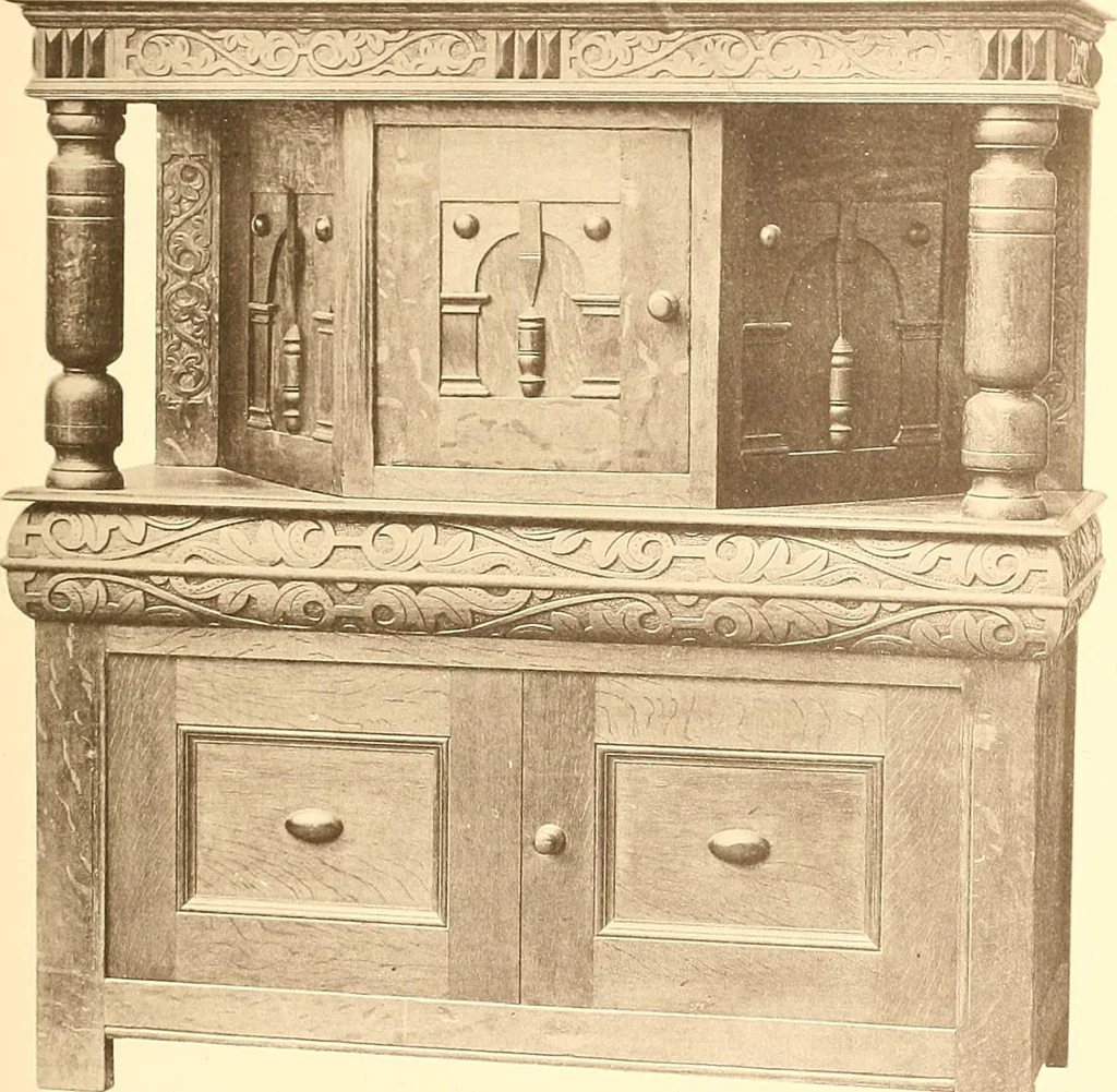 An illustration from The colonial furniture of New England : A study of the domestic furniture in use in the seventeenth and eighteenth centuries, 1892, leaf 102