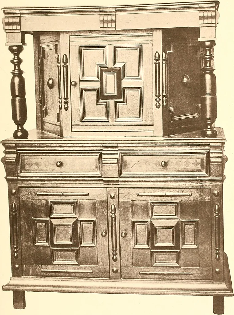 An illustration from The colonial furniture of New England : A study of the domestic furniture in use in the seventeenth and eighteenth centuries, 1892, leaf 106