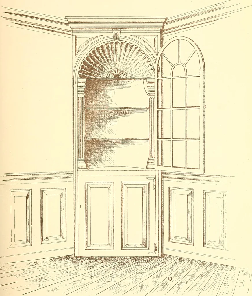 An illustration from The colonial furniture of New England : A study of the domestic furniture in use in the seventeenth and eighteenth centuries, 1892, leaf 122