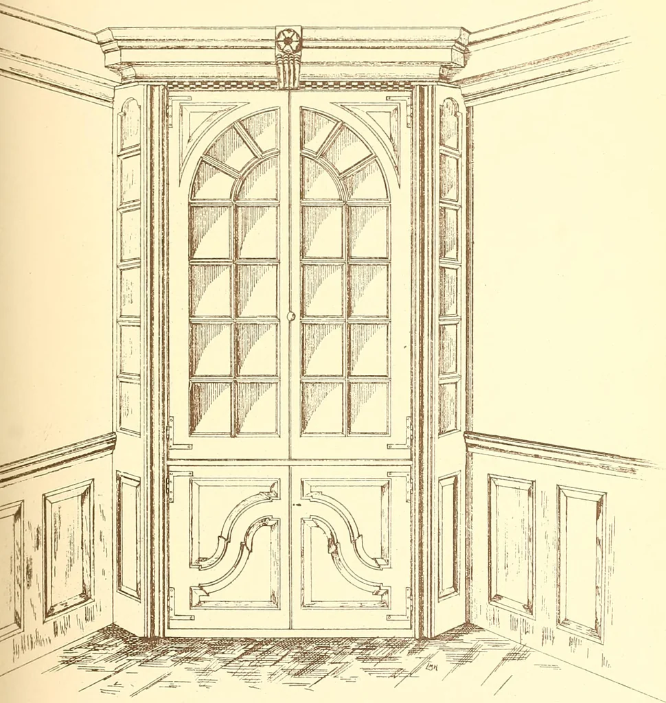 An illustration from The colonial furniture of New England : A study of the domestic furniture in use in the seventeenth and eighteenth centuries, 1892, leaf 126