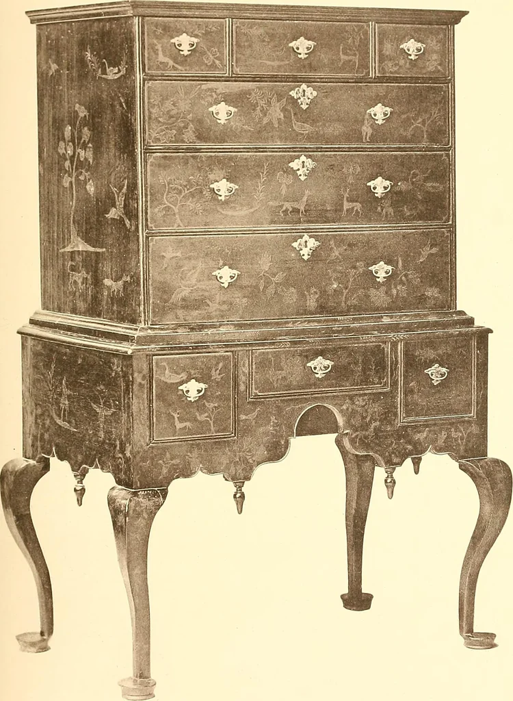An illustration from The colonial furniture of New England : A study of the domestic furniture in use in the seventeenth and eighteenth centuries, 1892, leaf 178