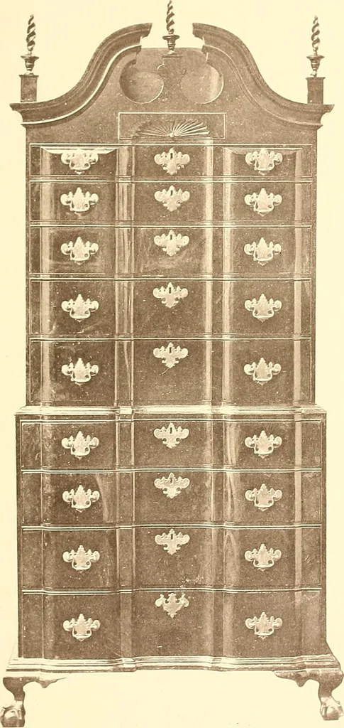 An illustration from The colonial furniture of New England : A study of the domestic furniture in use in the seventeenth and eighteenth centuries, 1892, leaf 192