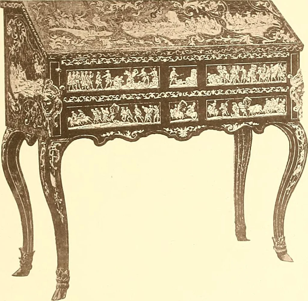 An illustration from The colonial furniture of New England : A study of the domestic furniture in use in the seventeenth and eighteenth centuries, 1892, leaf 212
