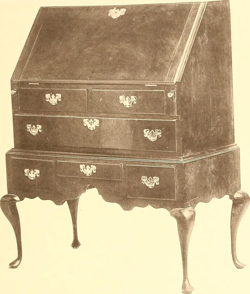 An illustration from The colonial furniture of New England : A study of the domestic furniture in use in the seventeenth and eighteenth centuries, 1892, leaf 222