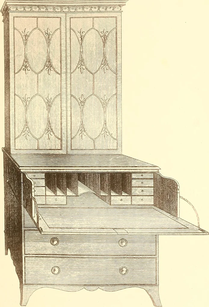An illustration from The colonial furniture of New England : A study of the domestic furniture in use in the seventeenth and eighteenth centuries, 1892, leaf 238