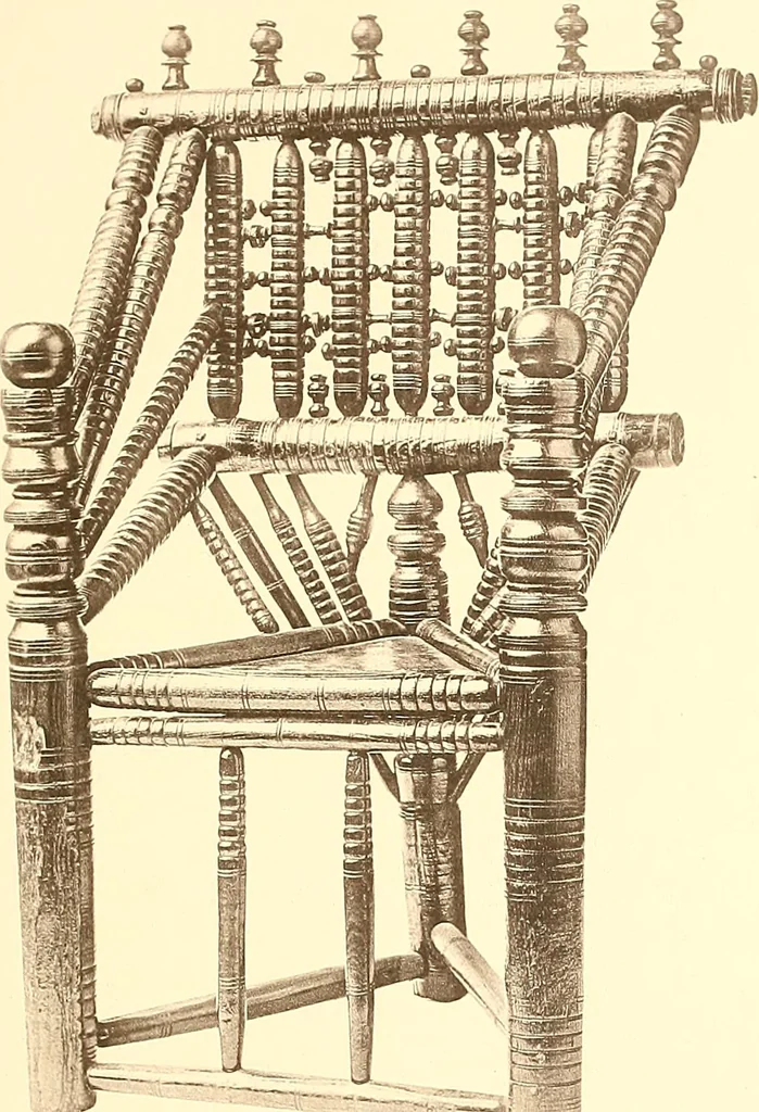 An illustration from The colonial furniture of New England : A study of the domestic furniture in use in the seventeenth and eighteenth centuries, 1892, leaf 242