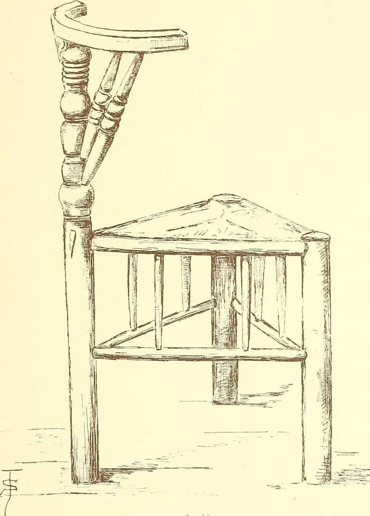 An illustration from The colonial furniture of New England : A study of the domestic furniture in use in the seventeenth and eighteenth centuries, 1892, leaf 252