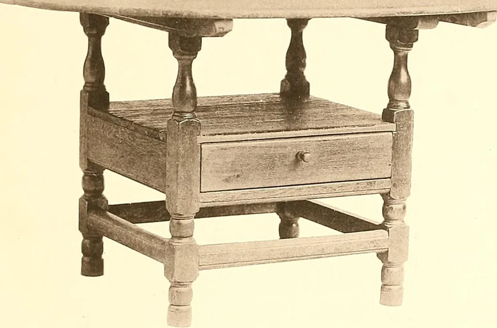 An illustration from The colonial furniture of New England : A study of the domestic furniture in use in the seventeenth and eighteenth centuries, 1892, leaf 394
