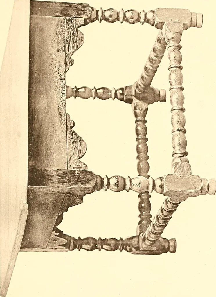 An illustration from The colonial furniture of New England : A study of the domestic furniture in use in the seventeenth and eighteenth centuries, 1892, leaf 404