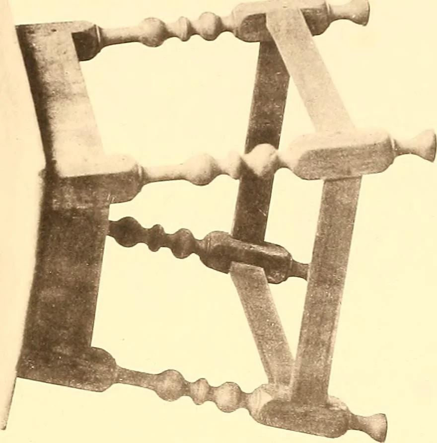 An illustration from The colonial furniture of New England : A study of the domestic furniture in use in the seventeenth and eighteenth centuries, 1892, leaf 422