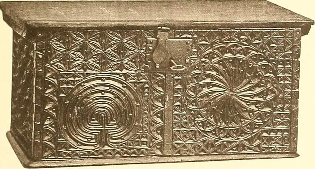 An illustration from The colonial furniture of New England : A study of the domestic furniture in use in the seventeenth and eighteenth centuries, 1892, leaf 72
