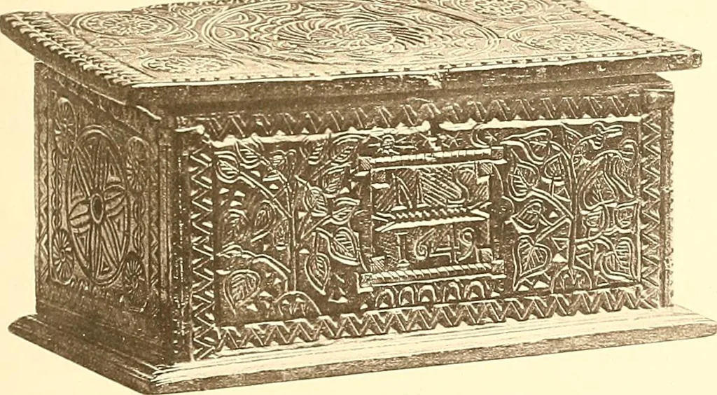 An illustration from The colonial furniture of New England : A study of the domestic furniture in use in the seventeenth and eighteenth centuries, 1892, leaf 76