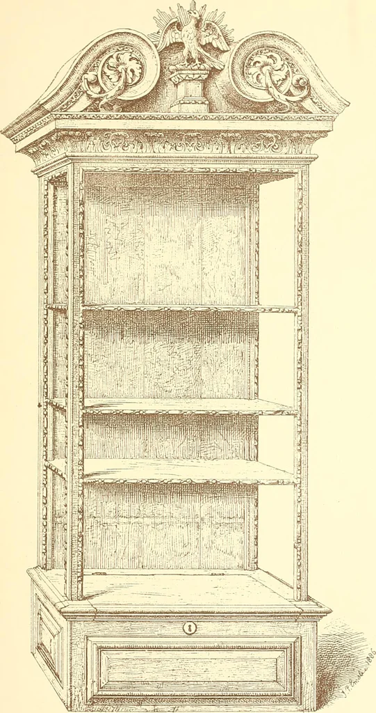 An illustration from The colonial furniture of New England : A study of the domestic furniture in use in the seventeenth and eighteenth centuries, 1892, leaf 82