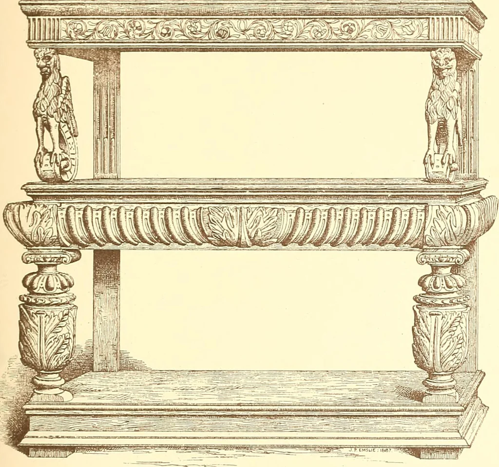 An illustration from The colonial furniture of New England : A study of the domestic furniture in use in the seventeenth and eighteenth centuries, 1892, leaf 86