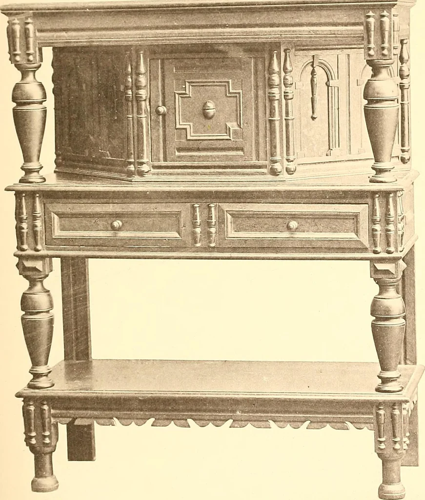 An illustration from The colonial furniture of New England : A study of the domestic furniture in use in the seventeenth and eighteenth centuries, 1892, leaf 92