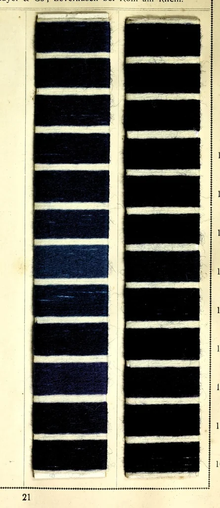 An illustration from Colorants acides et basiques sur filés de laine. I, 1890, leaf 25