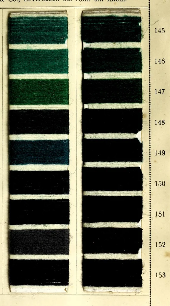 An illustration from Colorants acides et basiques sur filés de laine. I, 1890, leaf 33