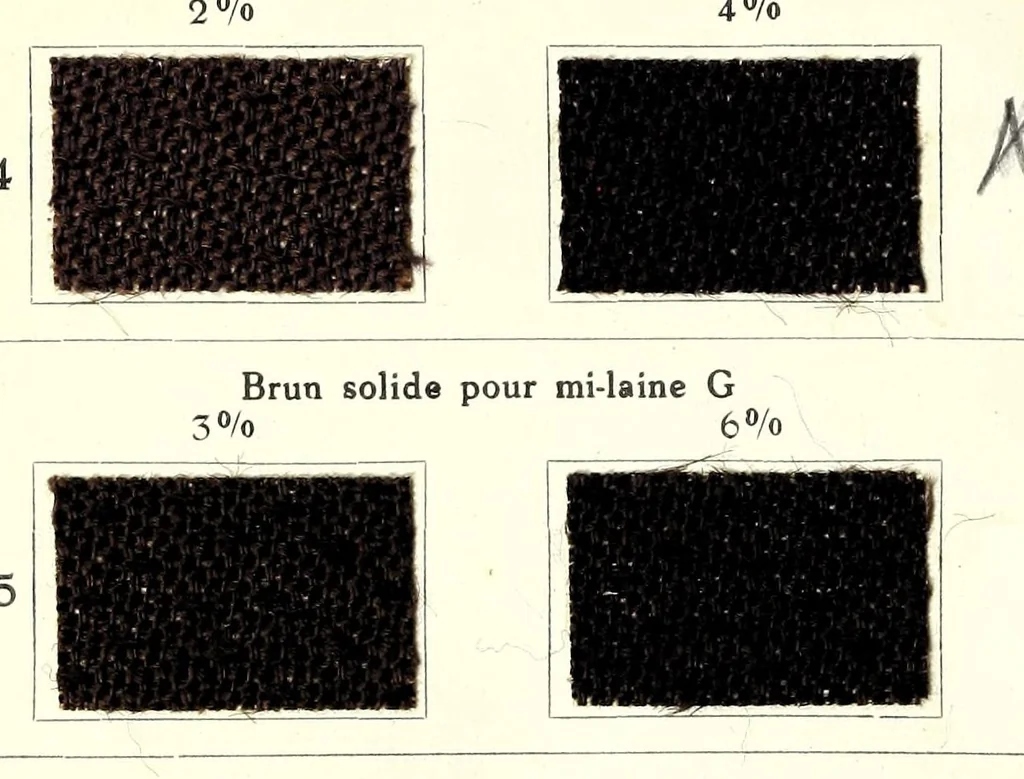An illustration from Colorants pour la teinture des mi-laine, 1930, leaf 34