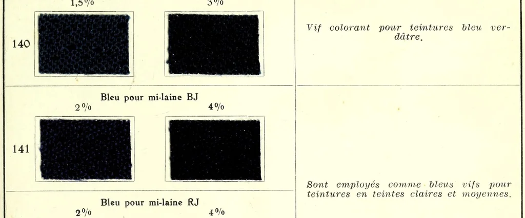 An illustration from Colorants pour la teinture des mi-laine, 1930, leaf 39