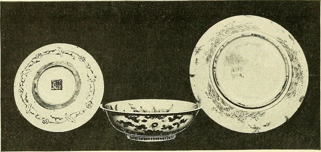 An illustration from The color blue in pottery and porcelain, 1902, leaf 19