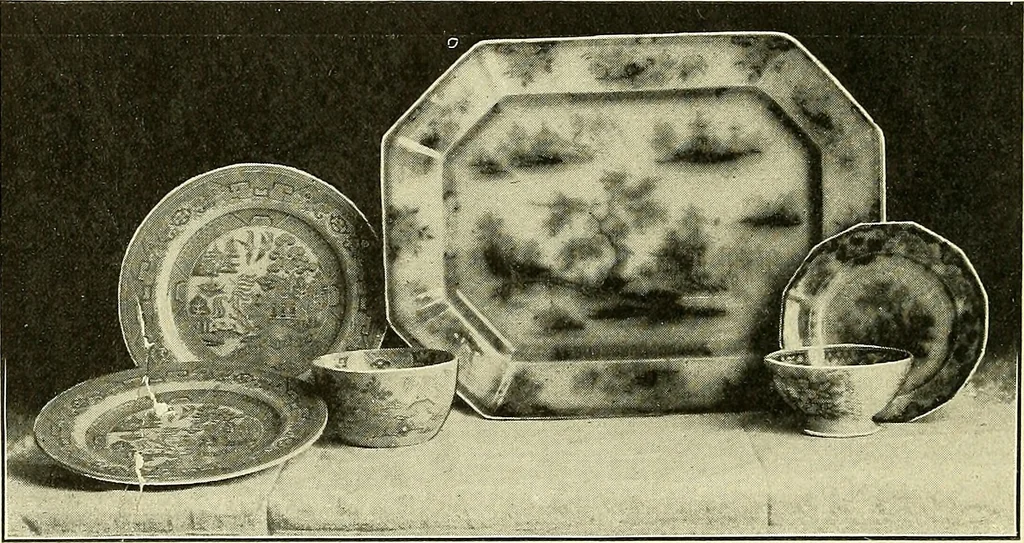 An illustration from The color blue in pottery and porcelain, 1902, leaf 7